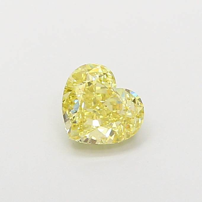 1.07 carat fancy intense yellow heart lab grown diamond VS1 clarity