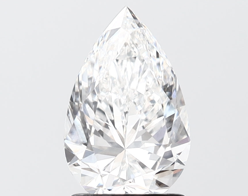1.66 carat pear lab grown diamond E color VVS2 clarity