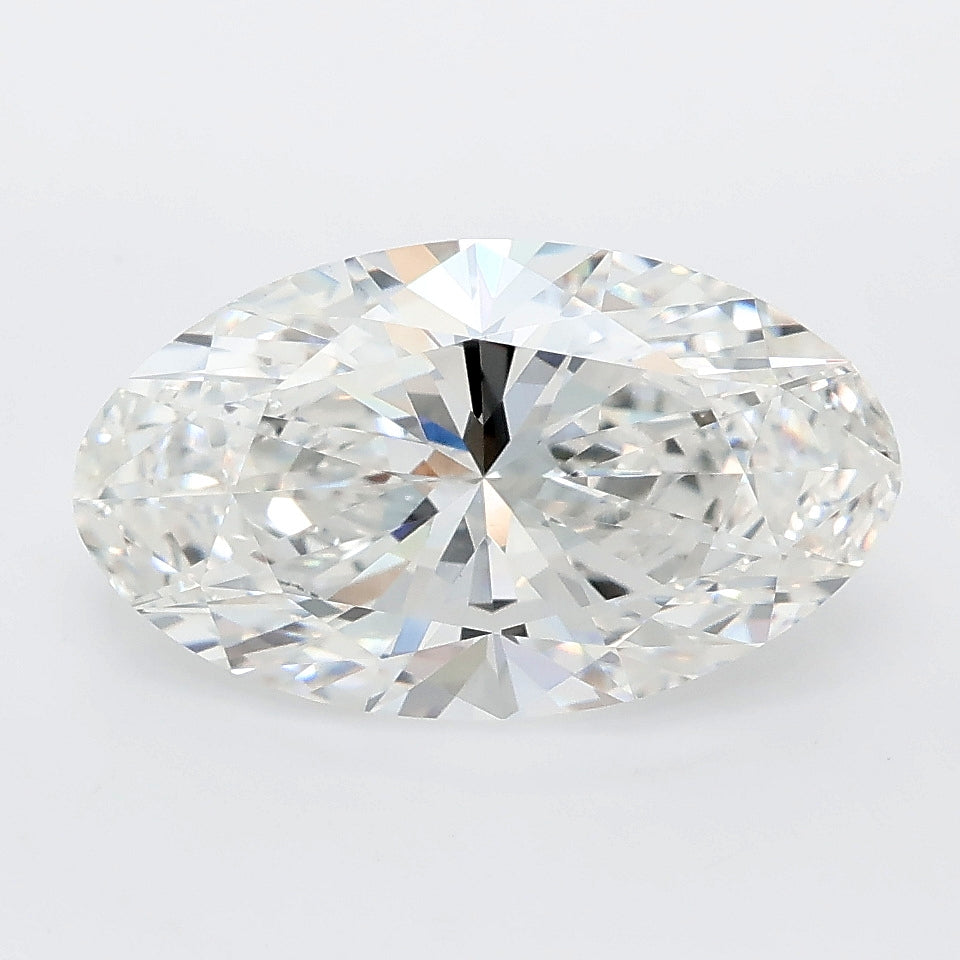 3.09 carat moval cut lab grown diamond F color VVS2 clarity