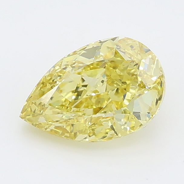 1.18 carat fancy intense yellow pear lab grown diamond VVS2 clarity