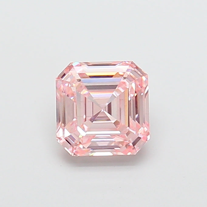 2.02 carat fancy intense pink asscher lab grown diamond VS2 clarity