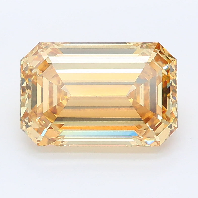 3.06 carat fancy intense yellow emerald lab grown diamond VS1 clarity