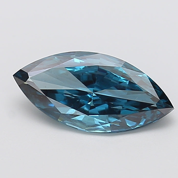 2.02 carat fancy vivid blue marquise lab grown diamond VVS2 clarity