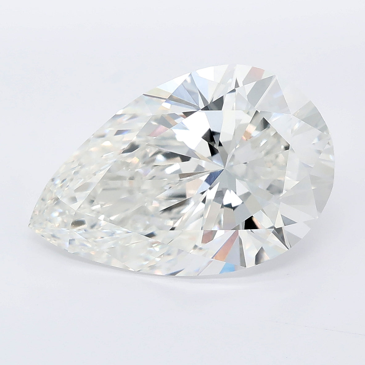 6.60 carat pear lab grown diamond F color VVS2 clarity