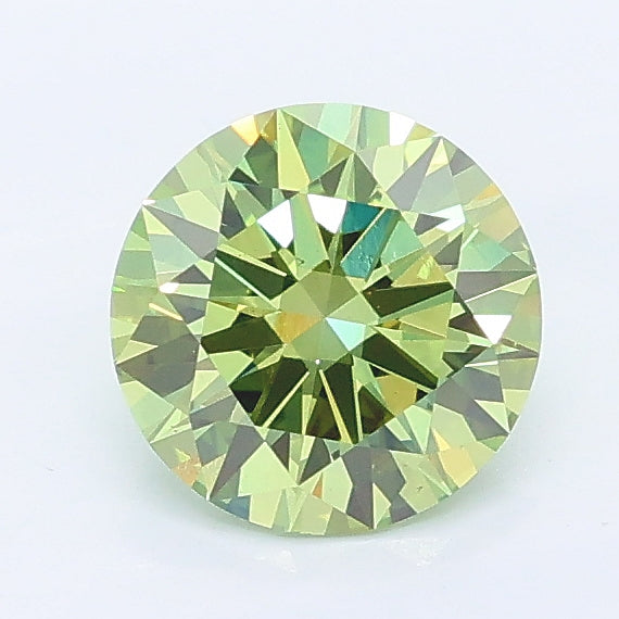 1.04 carat fancy vivid green round lab grown diamond VS1 clarity