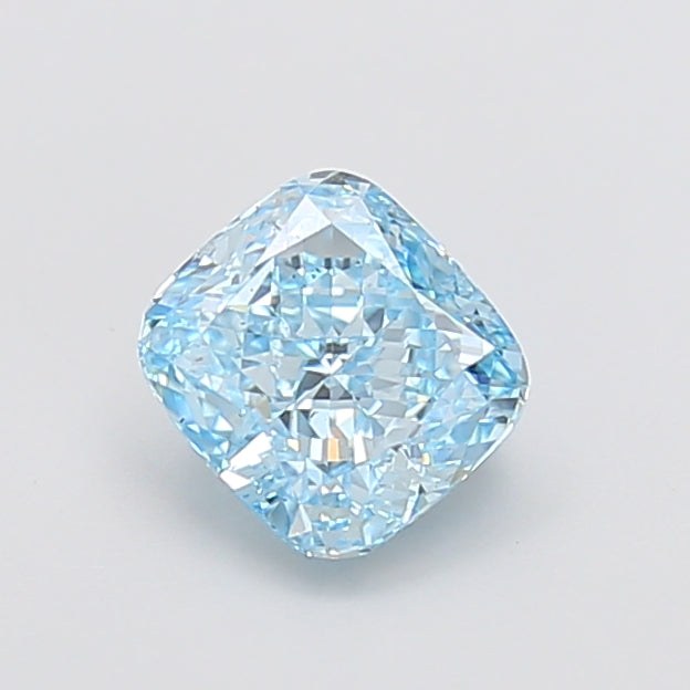 1.49 carat fancy vivid blue cushion lab grown diamond VS2 clarity