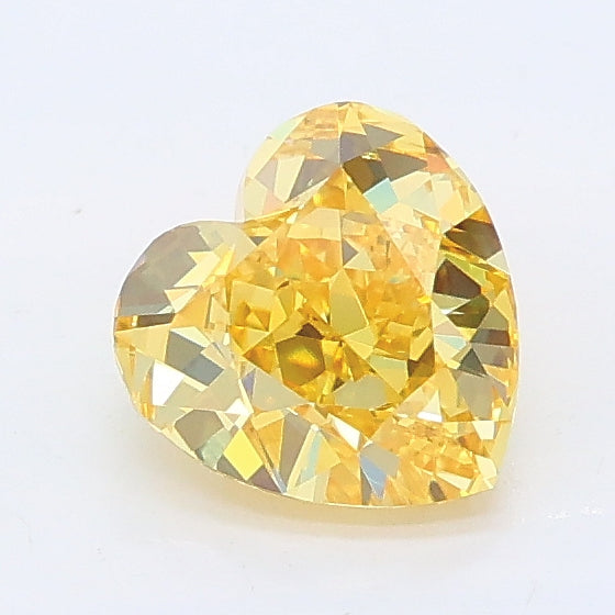 1.01 carat fancy intense yellow heart lab grown diamond VS1 clarity