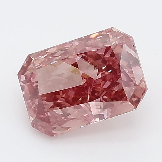 0.97 carat fancy vivid brownish pink radiant lab grown diamond VVS2 clarity