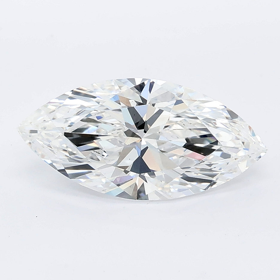 2.04 carat marquise lab grown diamond E color VS1 clarity