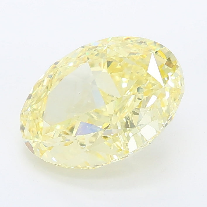 2.65 carat fancy intense yellow oval lab grown diamond VS1 clarity