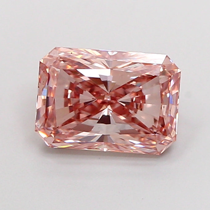 2.04 carat fancy intense pink radiant lab grown diamond VS1 clarity