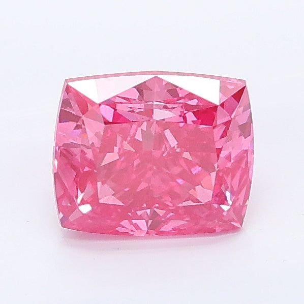 1.22 carat fancy vivid pink cushion lab grown diamond VS2 clarity