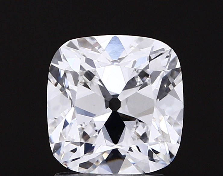 2.01 carat old mine cushion lab grown diamond E color VS1 clarity