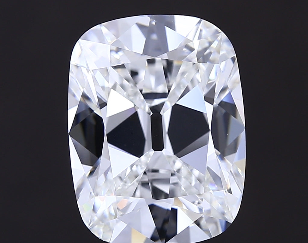 7.07 carat old mine cushion lab grown diamond F color VVS2 clarity