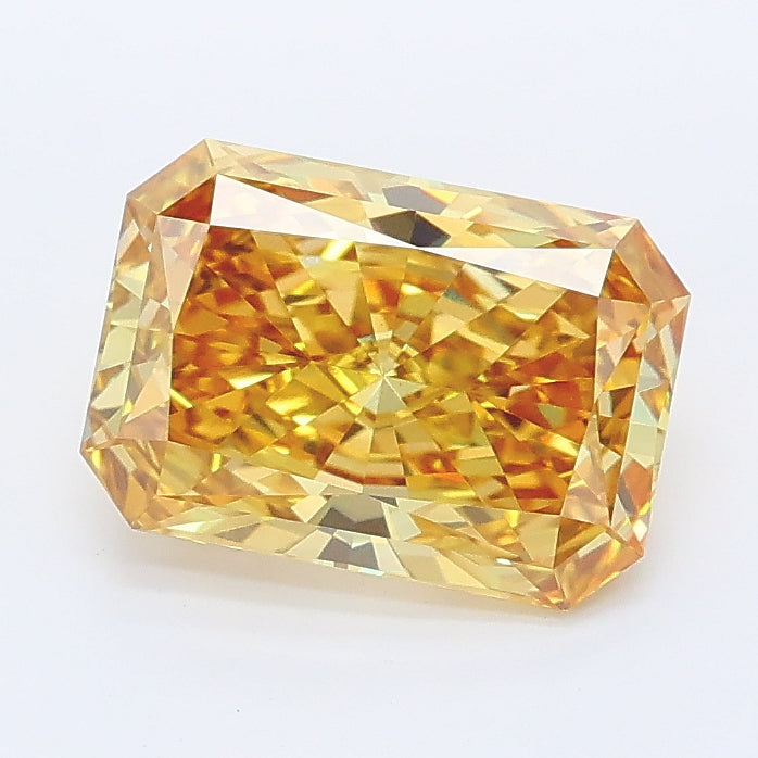 1.63 carat fancy intense yellow radiant lab grown diamond VVS2 clarity