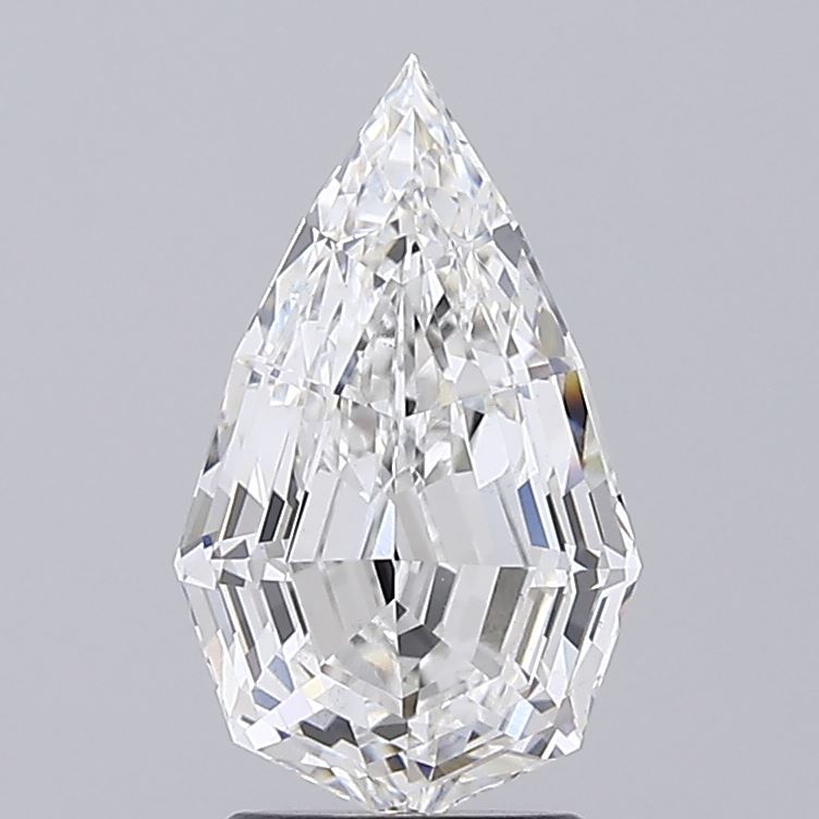 3.01 carat pear lab grown diamond F color VS2 clarity