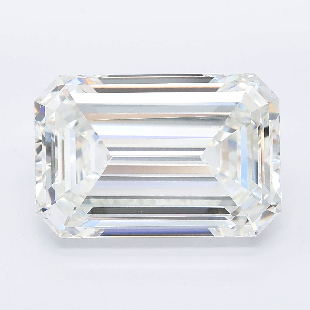 7.07 carat emerald lab grown diamond E color VVS2 clarity