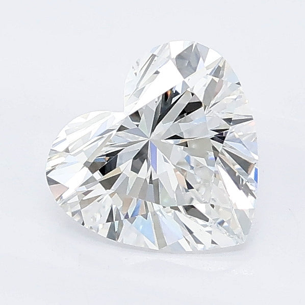 1.07 carat heart lab grown diamond E color VVS2 clarity