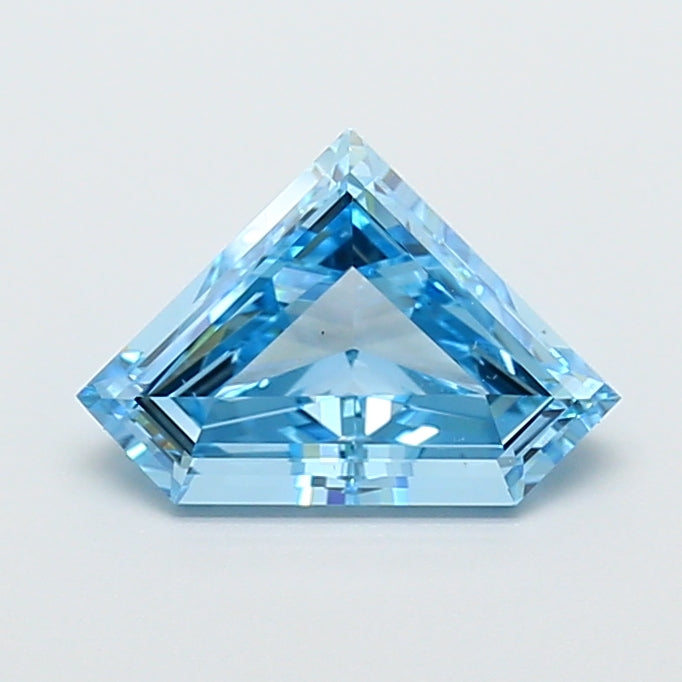 2.03 carat fancy vivid blue pentagon lab grown diamond VS1 clarity