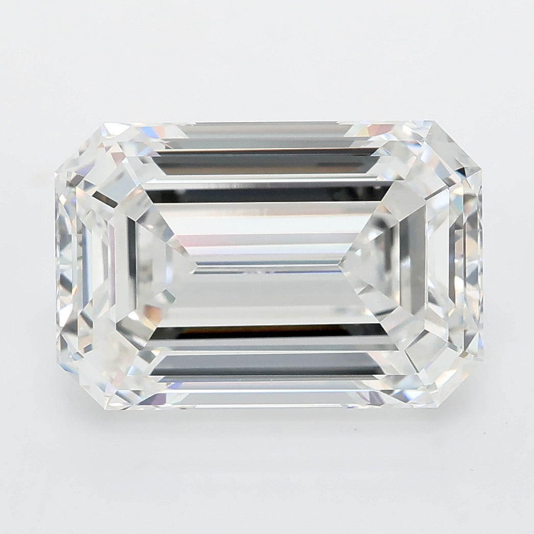 7.08 carat emerald lab grown diamond E color VS1 clarity
