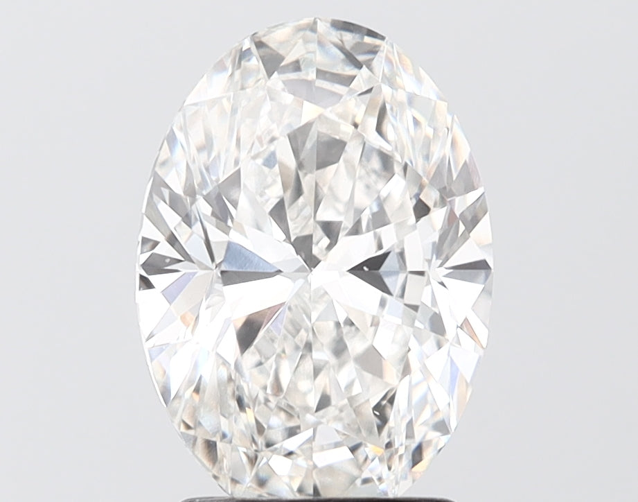 2.52 carat oval lab grown diamond F color VS1 clarity