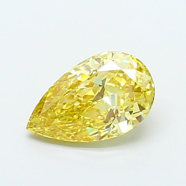 1.70 carat fancy intense yellow pear lab grown diamond VVS2 clarity