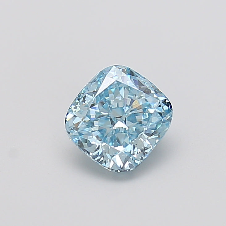 1.51 carat fancy vivid blue cushion lab grown diamond VS1 clarity