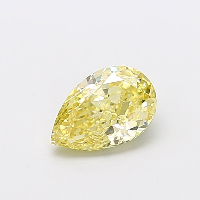 1.19 carat fancy intense yellow pear lab grown diamond VVS2 clarity