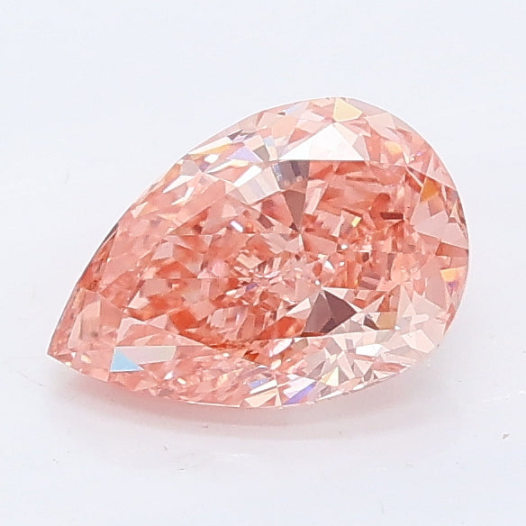 1.04 carat fancy vivid pink pear lab grown diamond VS1 clarity