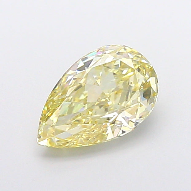1.53 carat fancy yellow pear lab grown diamond VVS2 clarity
