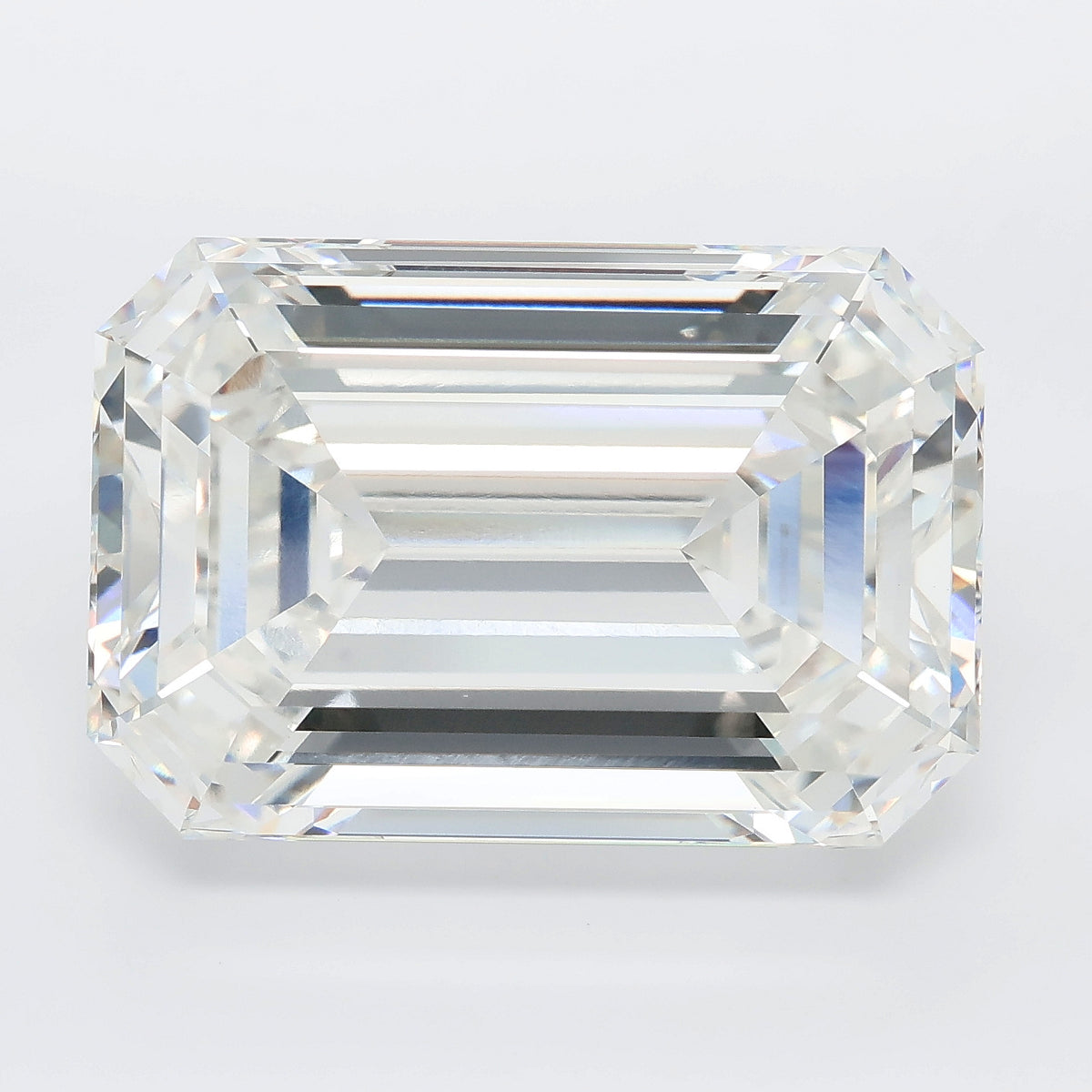 19.52 carat emerald lab grown diamond F color VVS2 clarity