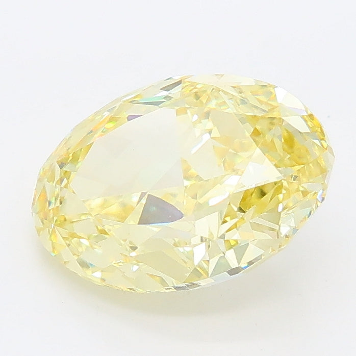2.75 carat fancy intense yellow oval lab grown diamond VVS2 clarity