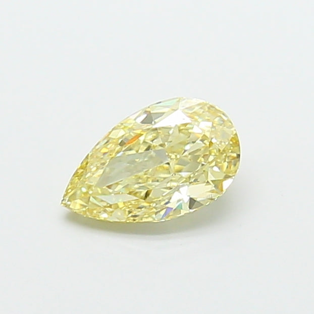 1.18 carat fancy yellow pear lab grown diamond VVS2 clarity
