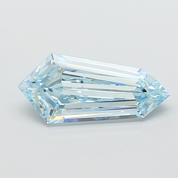 2.01 carat fancy intense blue shield lab grown diamond VS1 clarity