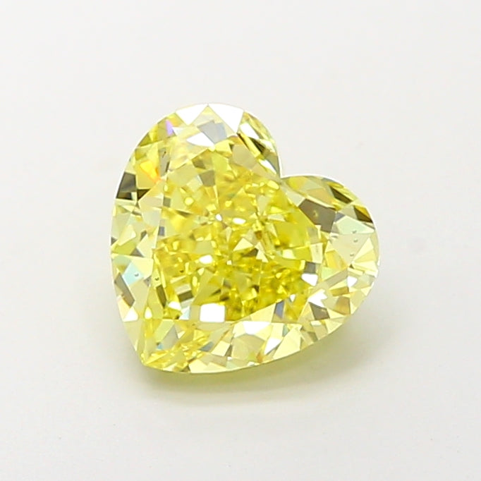 3.03 carat fancy intense yellow heart lab grown diamond VS2 clarity