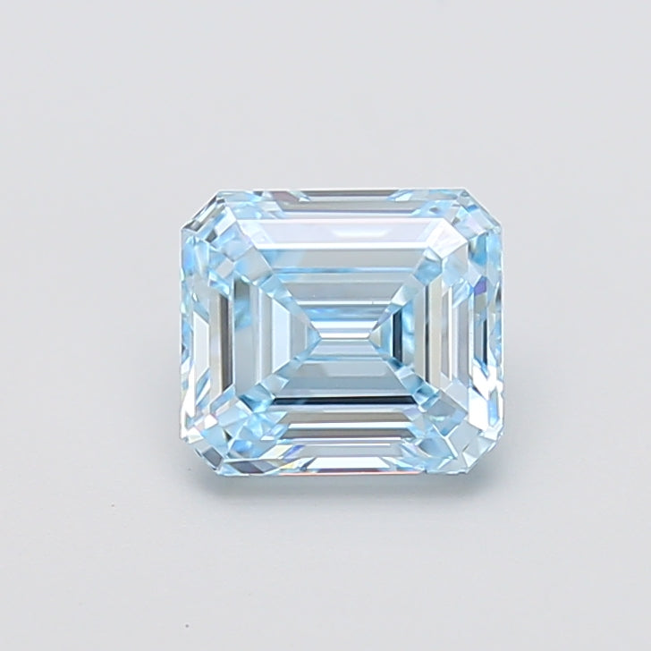 2.00 carat fancy intense blue emerald lab grown diamond VS1 clarity
