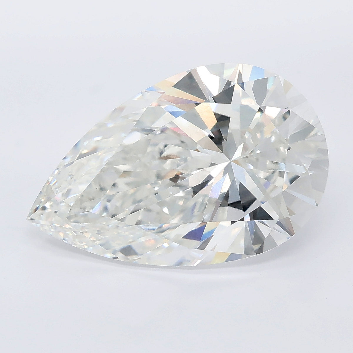8.04 carat pear lab grown diamond F color VVS2 clarity