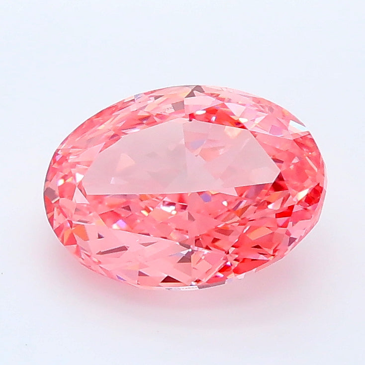 1.92 carat fancy vivid pink oval lab grown diamond VVS2 clarity