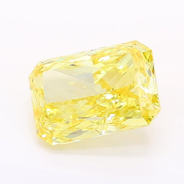 1.03 carat fancy vivid yellow radiant lab grown diamond VS1 clarity