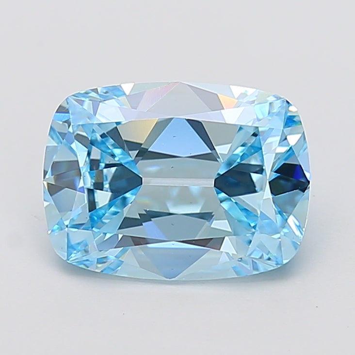 4.00 carat fancy vivid blue old mine cushion lab grown diamond VS1 clarity