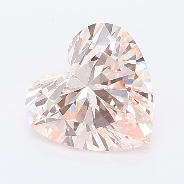 1.03 carat fancy intense pink heart lab grown diamond VS2 clarity