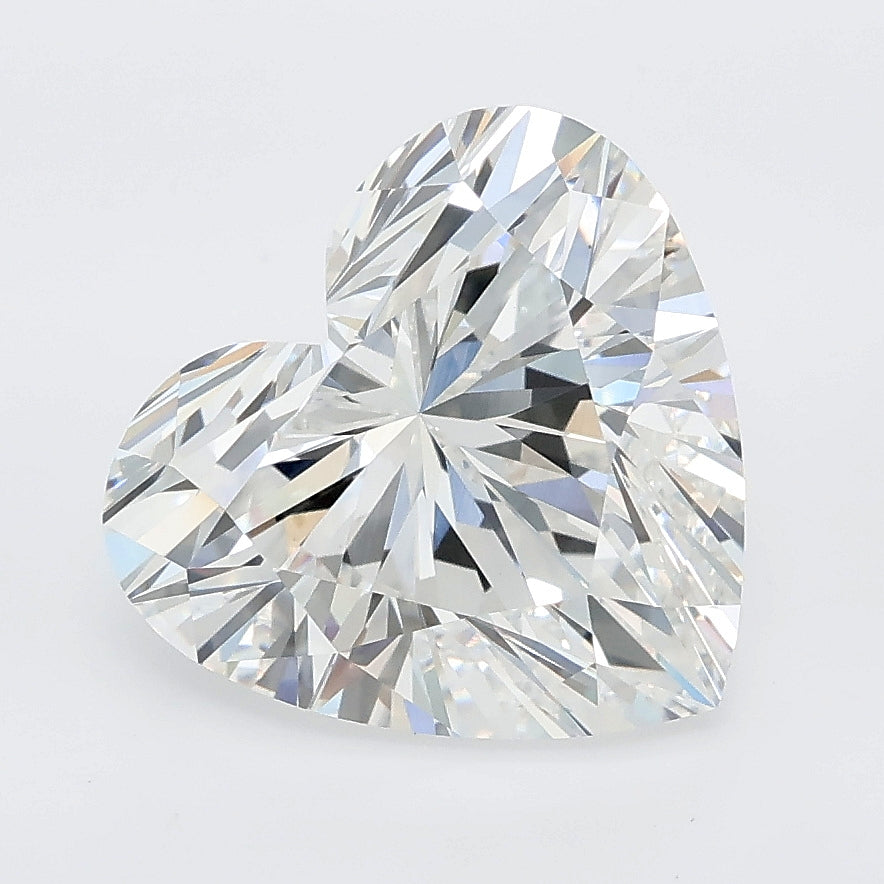 4.10 carat heart lab grown diamond E color VVS2 clarity