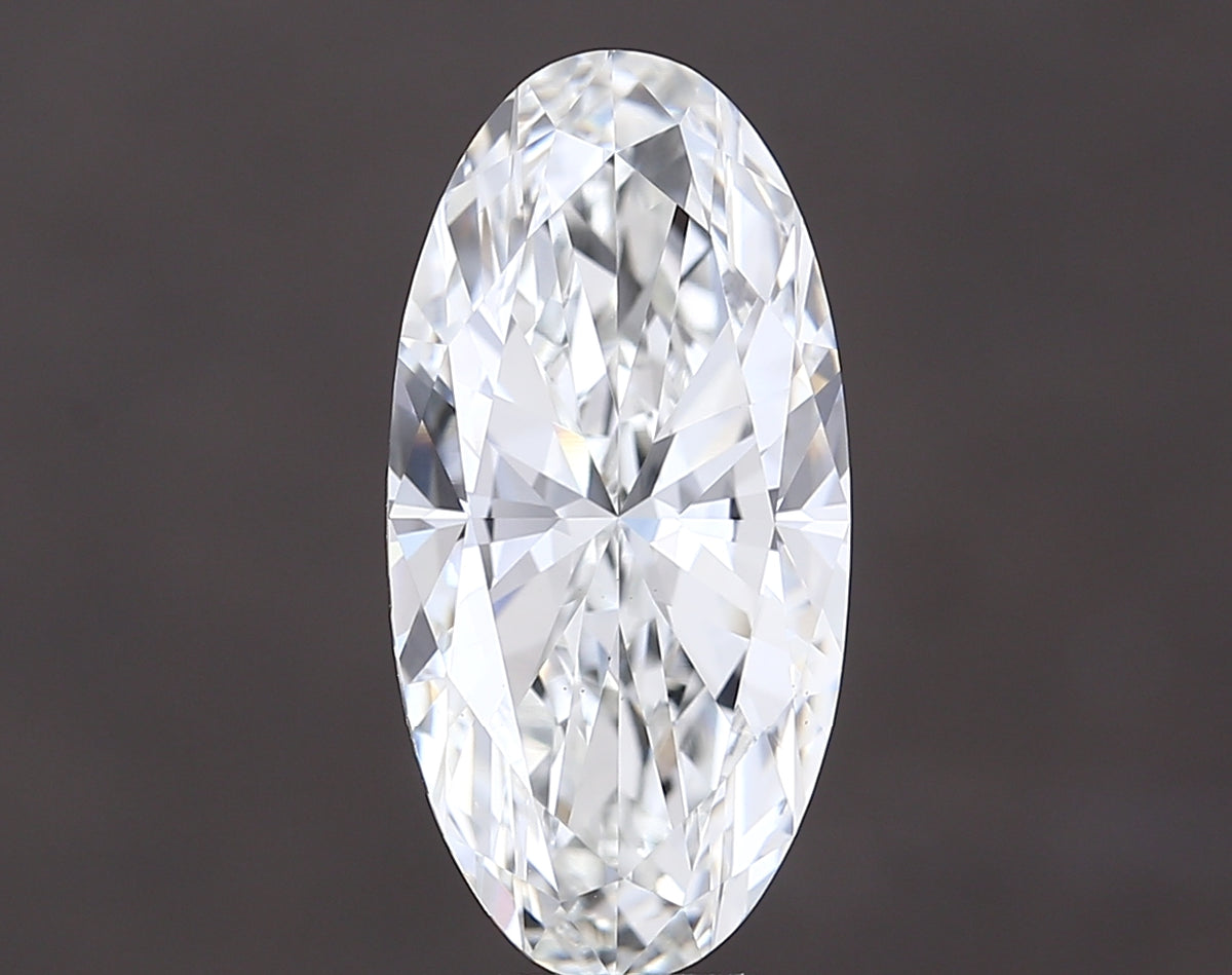 5.03 carat moval lab grown diamond F color VS1 clarity
