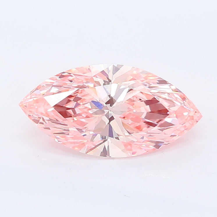 0.99 carat fancy vivid pink marquise lab grown diamond VS1 clarity