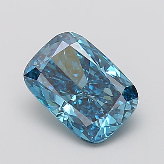 1.51 carat fancy vivid blue cushion lab grown diamond VS1 clarity