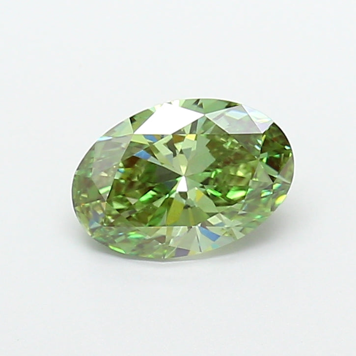 2.00 carat fancy vivid green oval lab grown diamond VS1 clarity