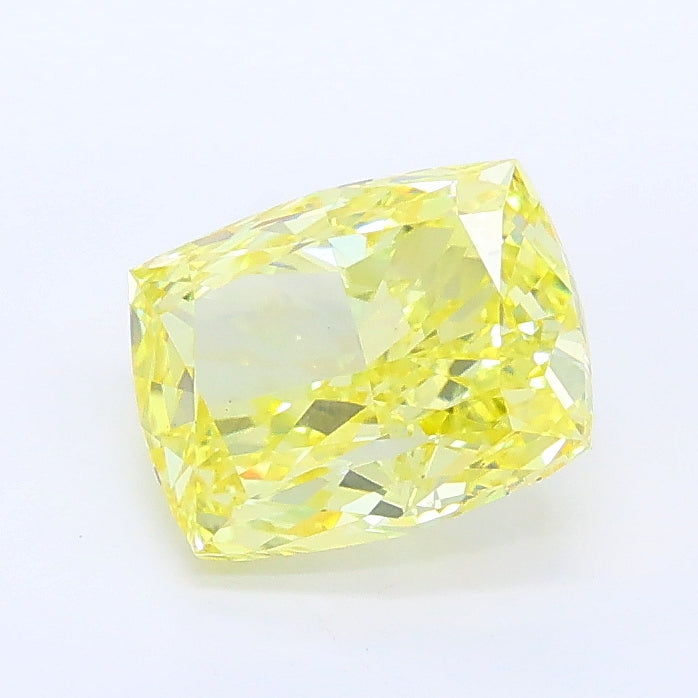 1.50 carat fancy intense yellow cushion lab grown diamond VS1 clarity