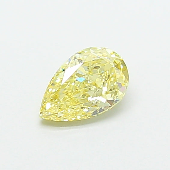 1.09 carat fancy yellow pear lab grown diamond VVS2 clarity