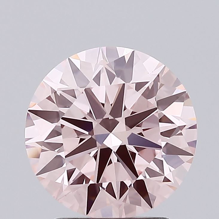 2.51 carat fancy intense pink round lab grown diamond VS1 clarity