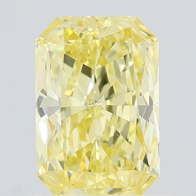 0.83 carat fancy intense yellow radiant lab grown diamond VS1 clarity